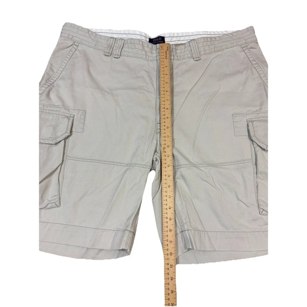 Polo‎ Ralph Lauren Men's Cargo Shorts Khaki Beige Classic Polo Chino Size 36